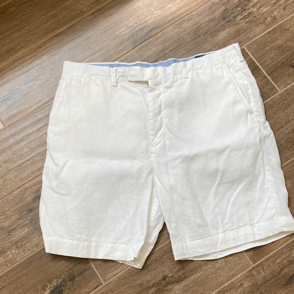 Ralph Lauren Blue Label White Flat Front Shorts